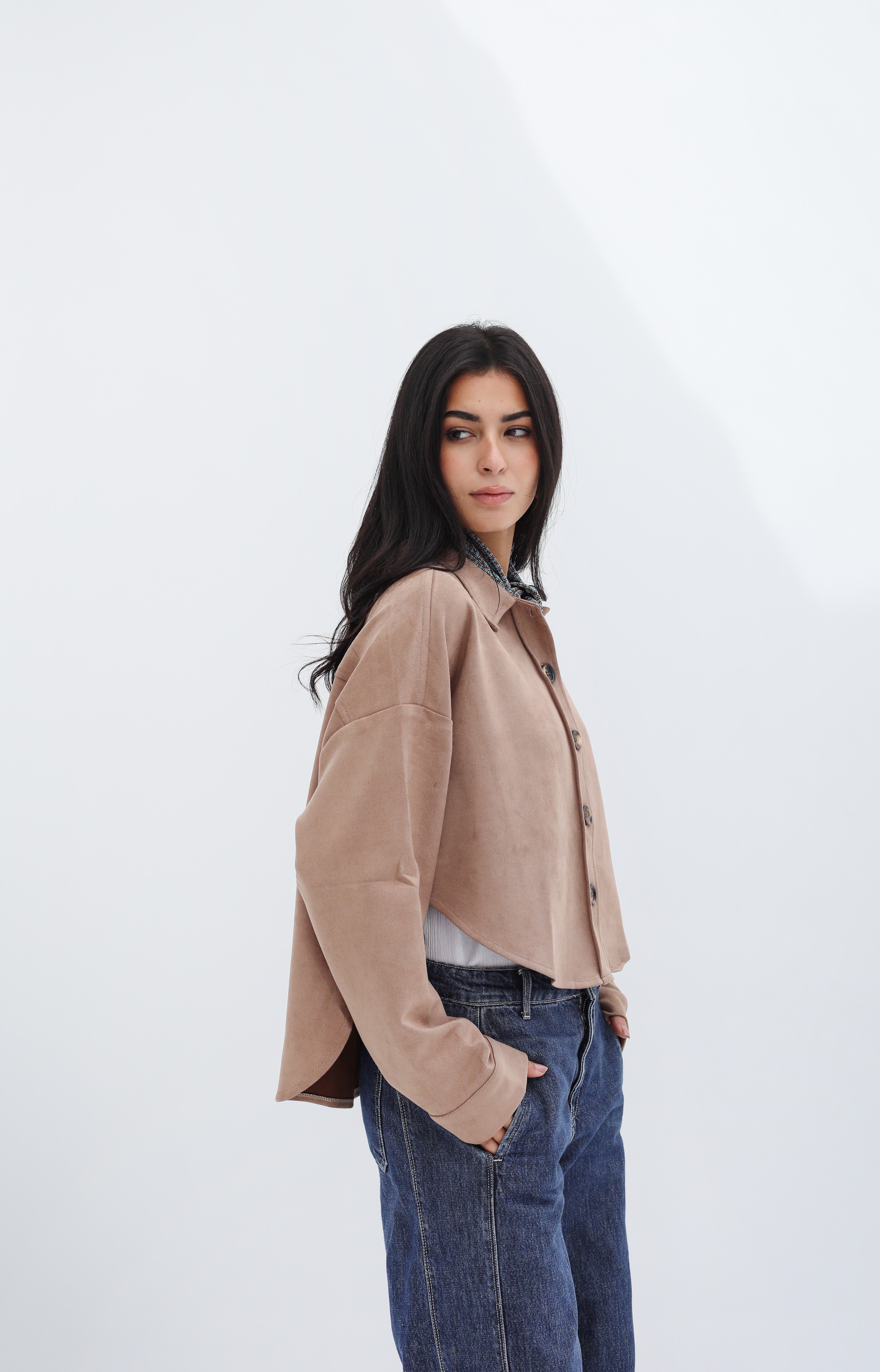 Suede Button Shirt
