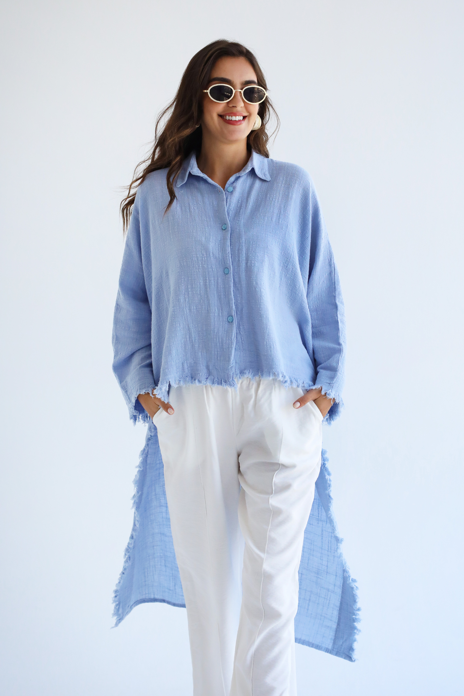 High Low Linen Shirt